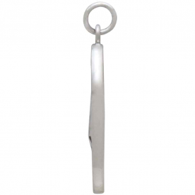 Sterling Silver Flower and Cat Skull Pendant 