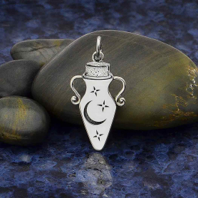 Sterling Silver Magic Potion Bottle Charm 25x12mm