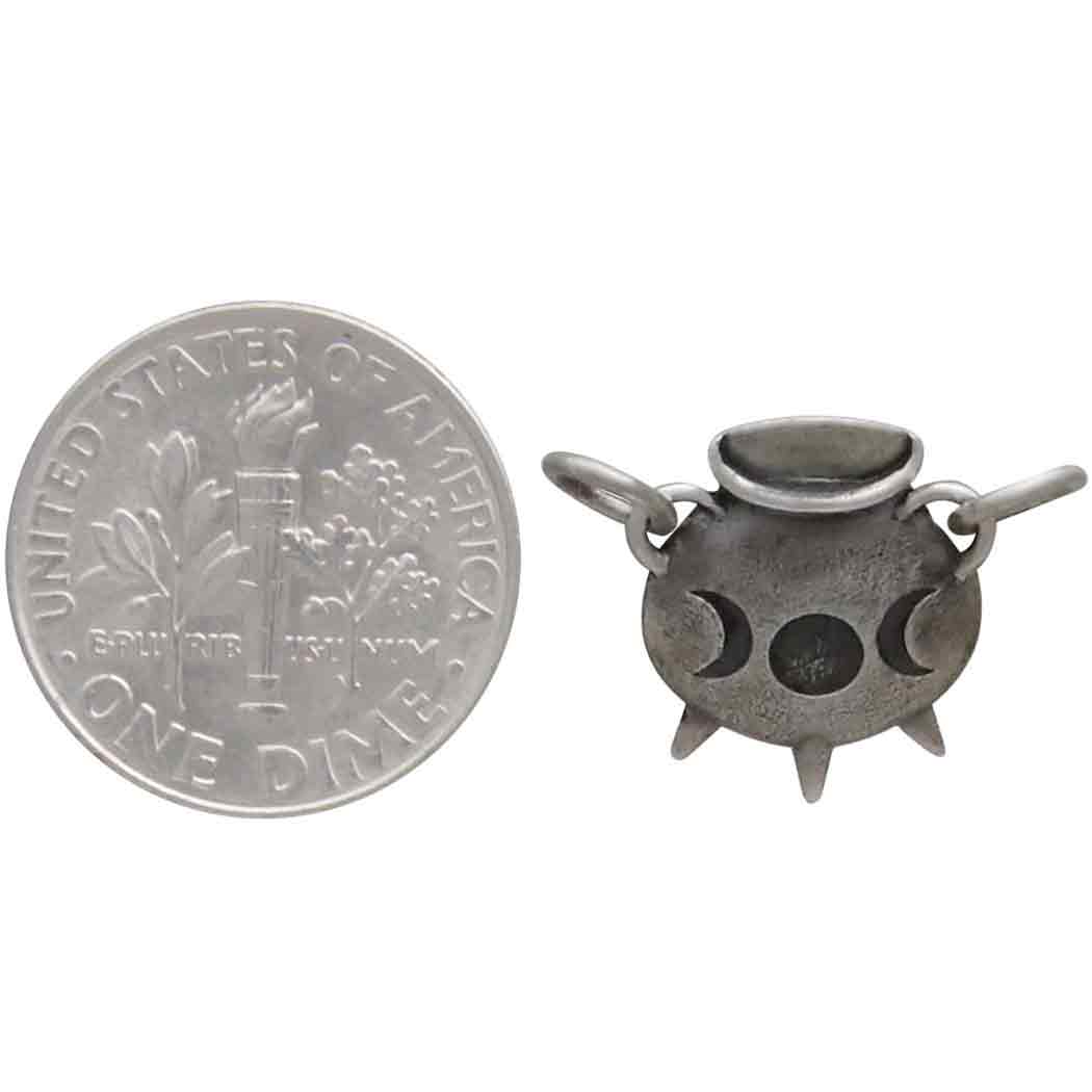 10pcs 14X7mm Silver Color Halloween Witch Cauldron Cooking Pot Charm Metal  Charms for jewelry making DIY jewelry findings - AliExpress