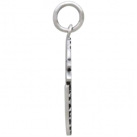 Sterling Silver Curled Cat Charm