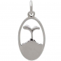 Sterling Silver Seed and Sprout Charm