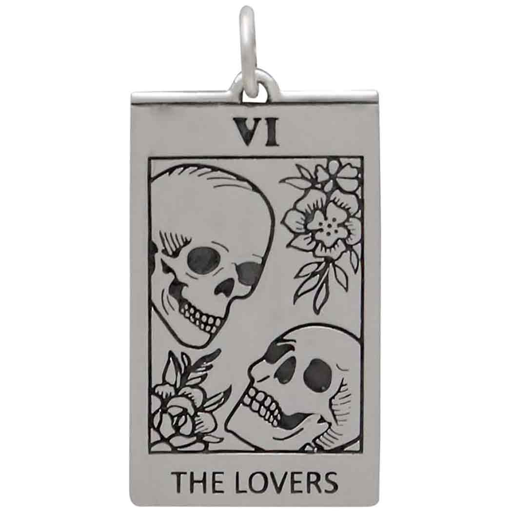 Sterling Silver Lovers Tarot Card Charm