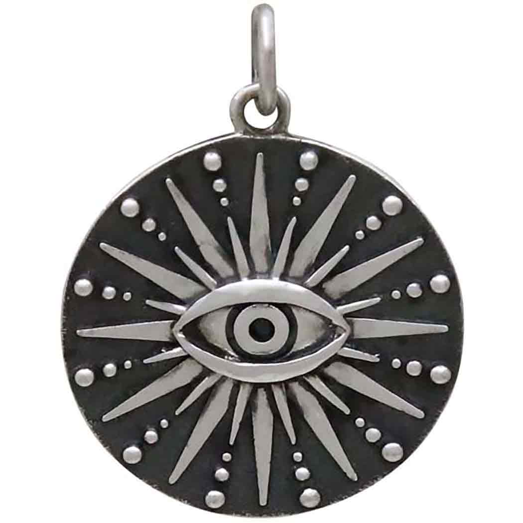 Sterling Silver All Seeing Eye Mandala Charm