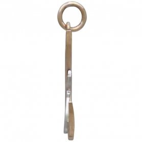 Bronze Moon Charm with Sterling Silver Kitty