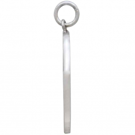 Sterling Silver Layered Tree Pendant in a Circle 26x20mm