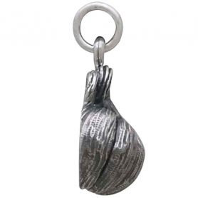 Sterling Silver Dimensional Pumpkin Charm 19x13mm