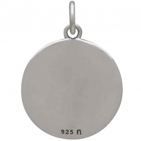 Sterling Silver Mountain and Skier Charm 21x15mm