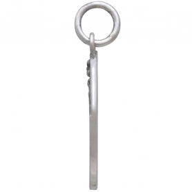 Sterling Silver Mountain and Snowboarder Charm 21x15mm