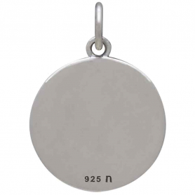 Sterling Silver Mountain and Snowboarder Charm 21x15mm