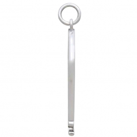 Sterling Silver Graveyard Charm 29x17mm