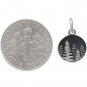 Sterling Silver Mini Layered Pine Tree Charm 16x10mm