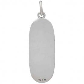 Sterling Silver Luna Moth Charm with Moonflower