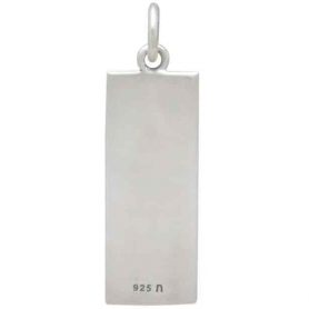 Sterling Silver Luna Moth Charm with Moon and Stars 26x8mm