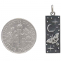 Sterling Silver Luna Moth Charm with Moon and Stars 26x8mm