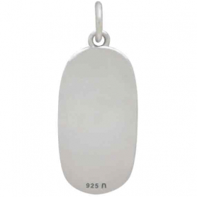 Sterling Silver Moonflower Charm with Moon 24x10mm