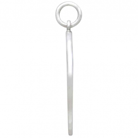 Sterling Silver Palm Tree Pendant with Bronze Sun 