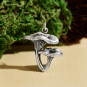 Sterling Silver Chanterelle Mushroom Pendant 24x20mm