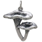 Sterling Silver Chanterelle Mushroom Pendant Front View