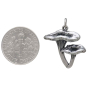 Sterling Silver Chanterelle Mushroom Pendant with Dime