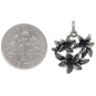 Sterling Silver Flower Cluster Charm with Dime