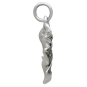 Sterling Silver Flower Cluster Charm Side View