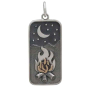 Mixed Metal Campfire under the Moon Charm 28x11mm front view