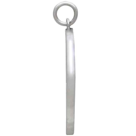 Sterling Silver Winding Path Pendant 28x22mm side view