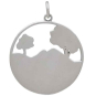 Sterling Silver Winding Path Pendant 28x22mm back view