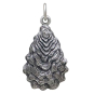 Sterling Silver Oyster Shell Charm Front View