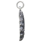 Sterling Silver Oyster Shell Charm Side View