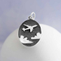 Sterling Silver Flying Airplane Pendant 20x12mm