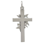 Sterling Silver Cross with Lily Flowers Charm Back View