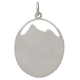 Sterling Silver Layered Orca Pendant Back View