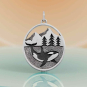 Nina Designs Sterling Silver Layered Orca Pendant