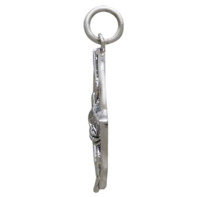 Sterling Silver Flying Heron Charm Side View