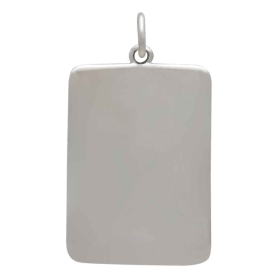 Sterling Silver Queen Playing Card Pendant Back View