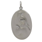 Sterling Silver Raven and Pumpkin Charm Back View