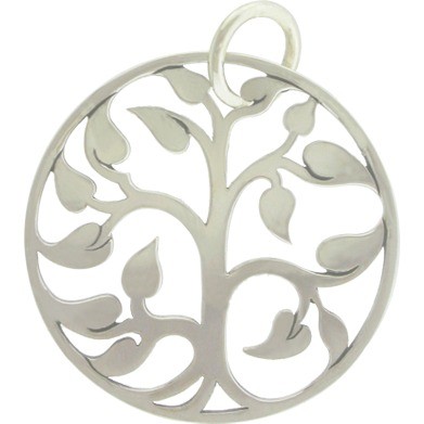 Sterling Silver Tree of Life Pendant - Large 34x30mm