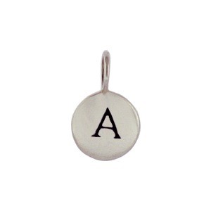 Sterling Silver Letter Charms - Initial A 13x8mm
