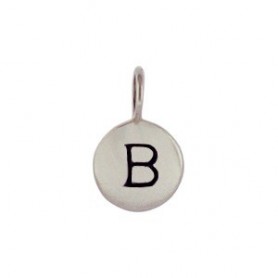 Sterling Silver Letter Charms - Initial B 13x8mm