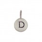 Sterling Silver Letter Charms - Initial D 13x8mm