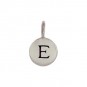 Sterling Silver Letter Charms - Initial E 13x8mm