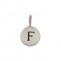 Sterling Silver Letter Charms - Initial F 13x8mm