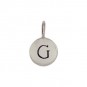 Sterling Silver Letter Charms - Initial G 13x8mm