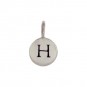 Sterling Silver Letter Charms - Initial H 13x8mm