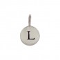 Sterling Silver Letter Charms - Initial L 13x8mm