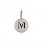 Sterling Silver Letter Charms - Initial M 13x8mm