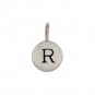 Sterling Silver Letter Charm - Initial R 13x8mm