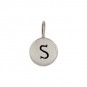 Sterling Silver Letter Charm - Initial S 13x8mm