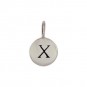 Sterling Silver Letter Charm - Initial X 13x8mm